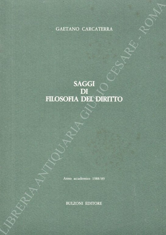 Saggi di filosofia del diritto. Anno Accademico 1988/89 | Immagine Gallery 2