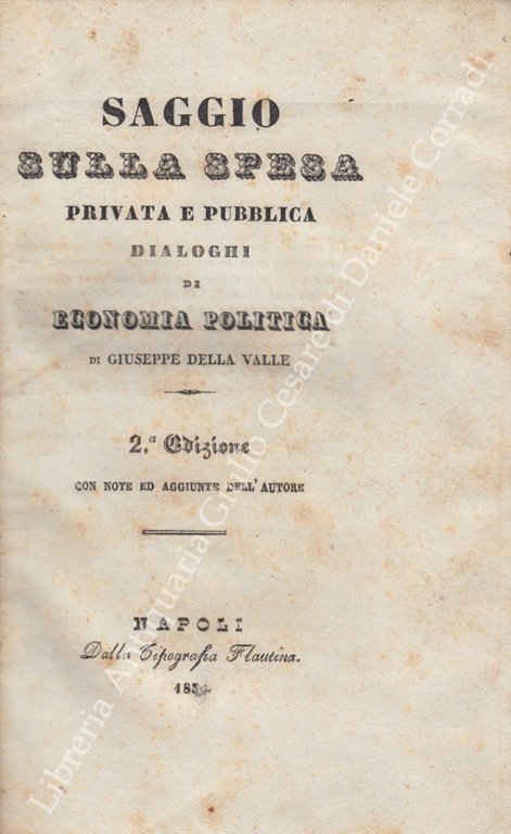Saggio sulla spesa privata e pubblica, dialoghi di economia politica | Immagine Gallery 2