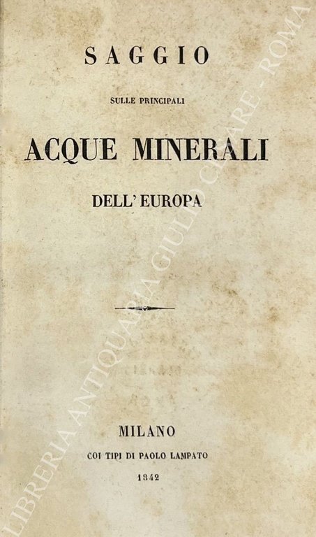 Saggio sulle principali acque minerali dell'Europa | Immagine Gallery 2