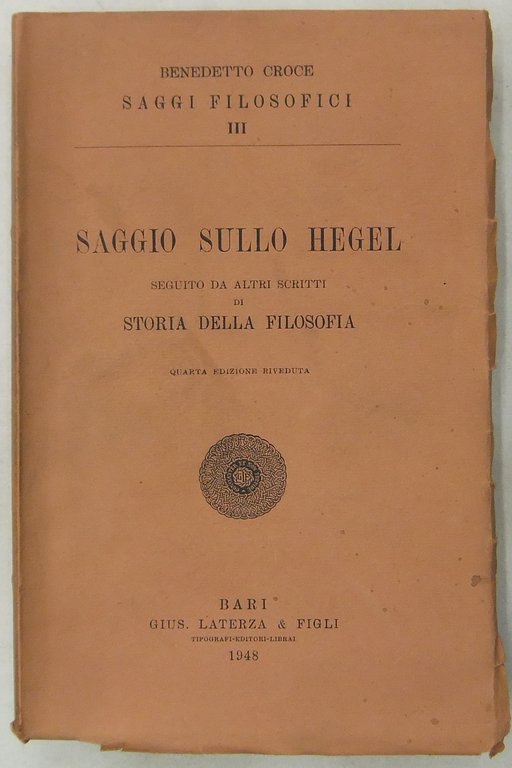 Saggio sullo Hegel seguito da altri scritti di storia della … | Immagine Gallery 2