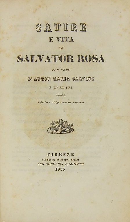 Satire e vita di Salvator Rosa con note d'Anton Maria … | Immagine Gallery 2