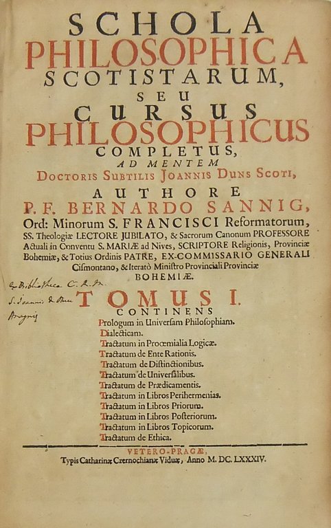 Schola philosophica scotistarum seu cursus philosophicus completus ad mentem Doctoris … | Immagine Gallery 2