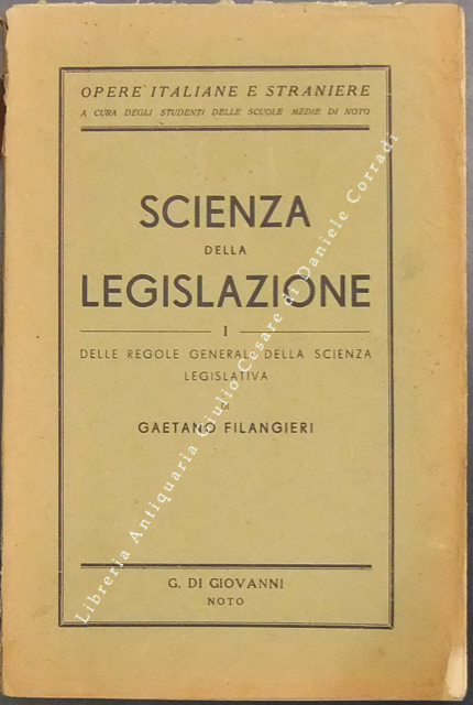 Scienza della legislazione. Vol. I - Delle regole generali della … | Immagine principale