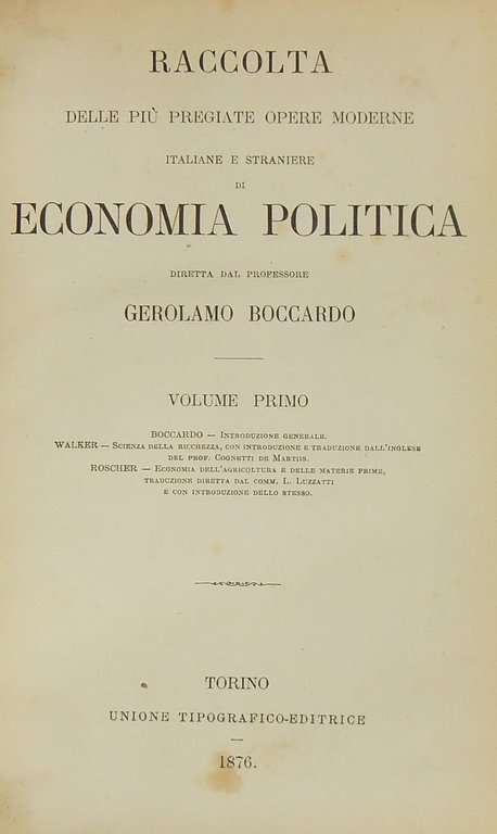 Scienza della ricchezza (Walker). Con introduzione e traduzione dall'inglese di … | Immagine Gallery 2