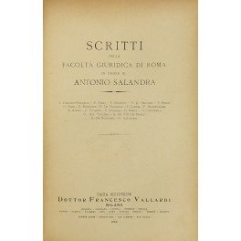 Scritti della Facoltà Giuridica di Roma in onore di Antonio …