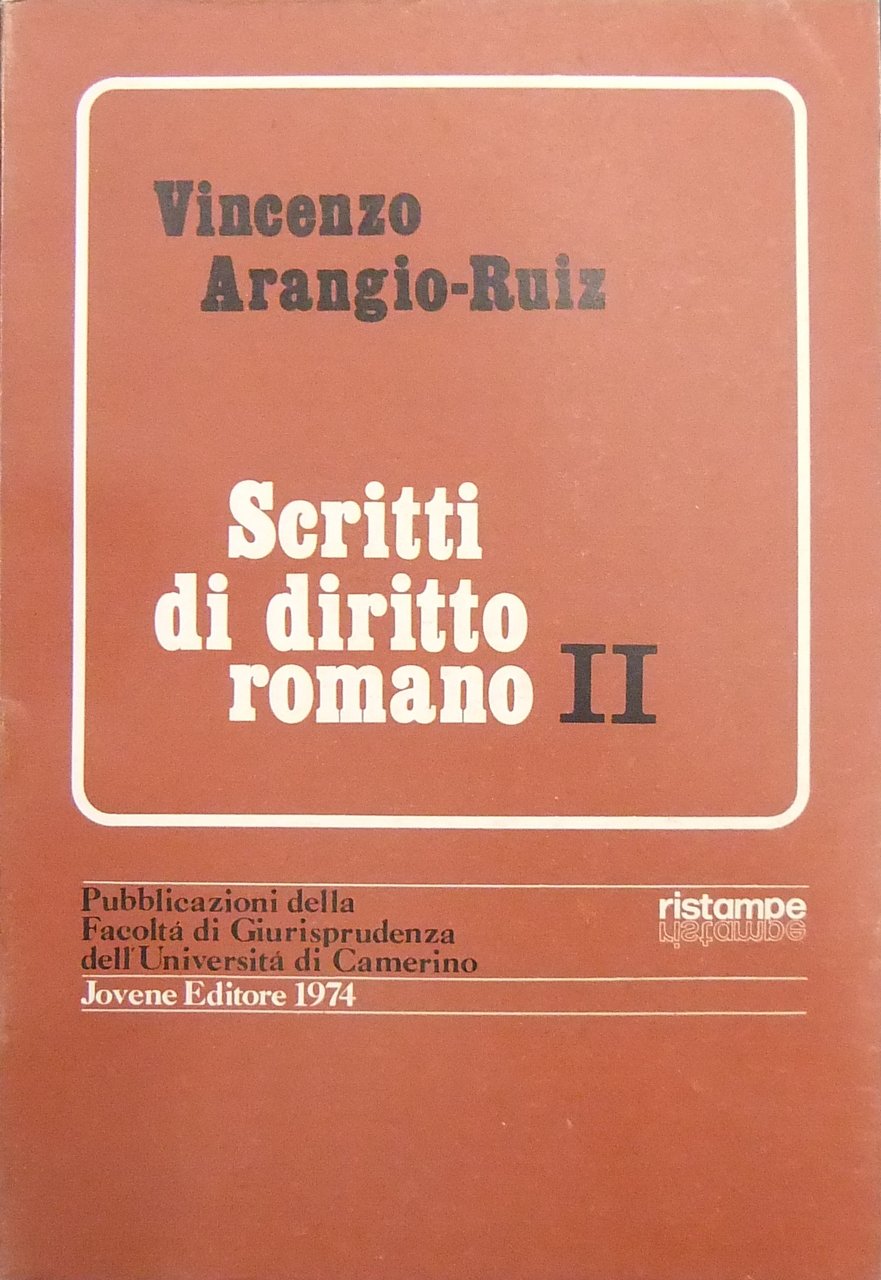 Scritti di diritto romano. Vol. II | Immagine principale