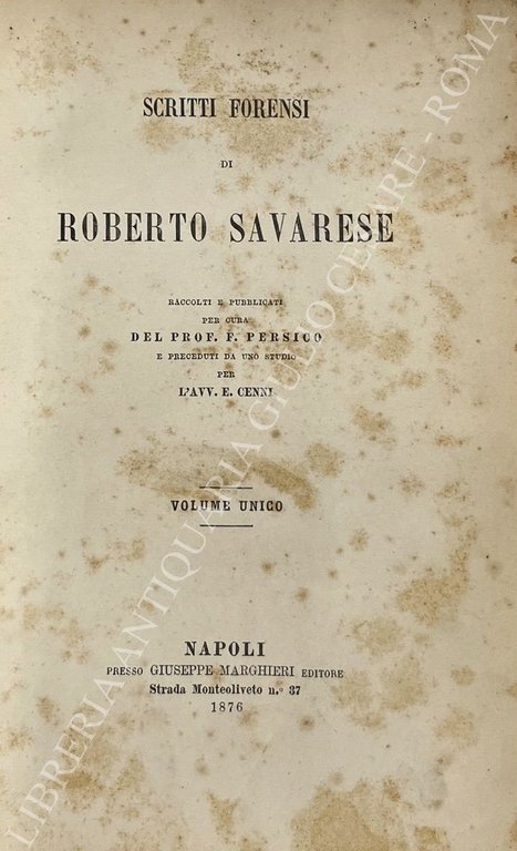 Scritti forensi raccolti e pubblicati per cura del prof. F. … | Immagine Gallery 2