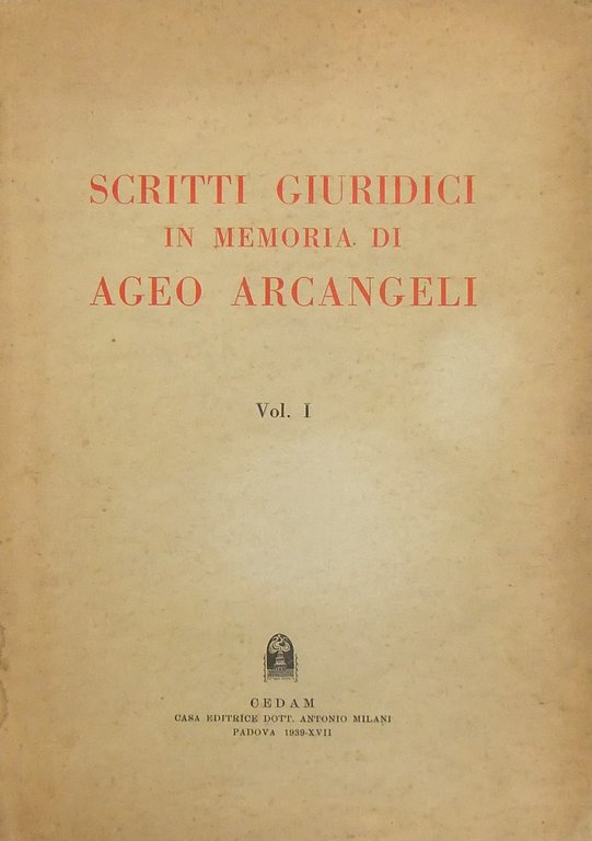 Scritti giuridici in memoria di Ageo Arcangeli | Immagine Gallery 2
