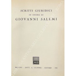 Scritti giuridici in onore di Giovanni Salemi