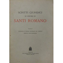 Scritti giuridici in onore di Santi Romano. Vol. I - …