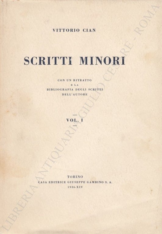 Scritti minori. Con un ritratto e la bibliografia degli scritti … | Immagine Gallery 2
