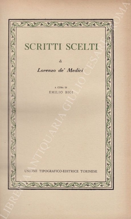 Scritti scelti. A cura di Emilio Bigi | Immagine Gallery 2