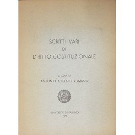 Scritti vari di diritto costituzionale
