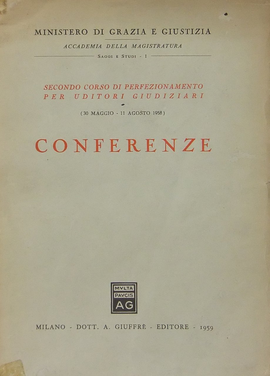 Secondo corso di perfezionamento per Uditori Giudiziari (30 maggio - … | Immagine principale