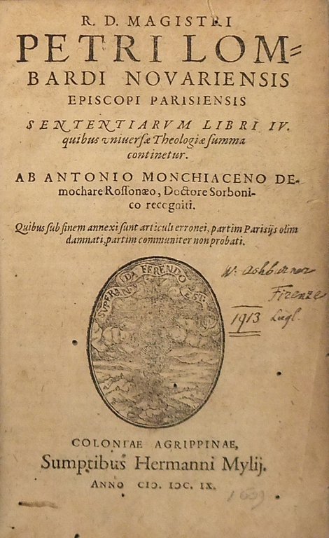 Sententiarum Libri IV quibus universae Theologiae summa continetur. Ab Antonio … | Immagine Gallery 2