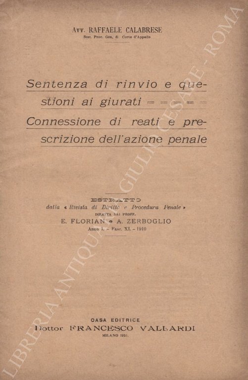 Sentenza di rinvio e questioni ai giurati. Connessione di reati … | Immagine Gallery 2