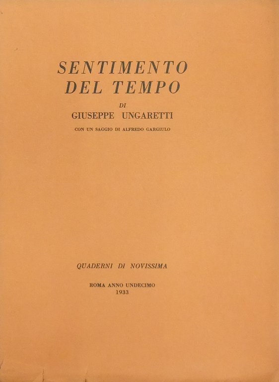 Sentimento del tempo. Con un saggio di Alfredo Gargiulo | Immagine Gallery 2
