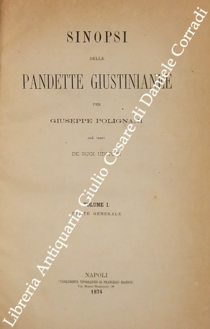 Sinopsi delle Pandette Giustinianee. Vol. I - Parte generale (unico … | Immagine Gallery 2