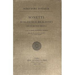 Sonetti burleschi e realistici dei primi due secoli. A cura …