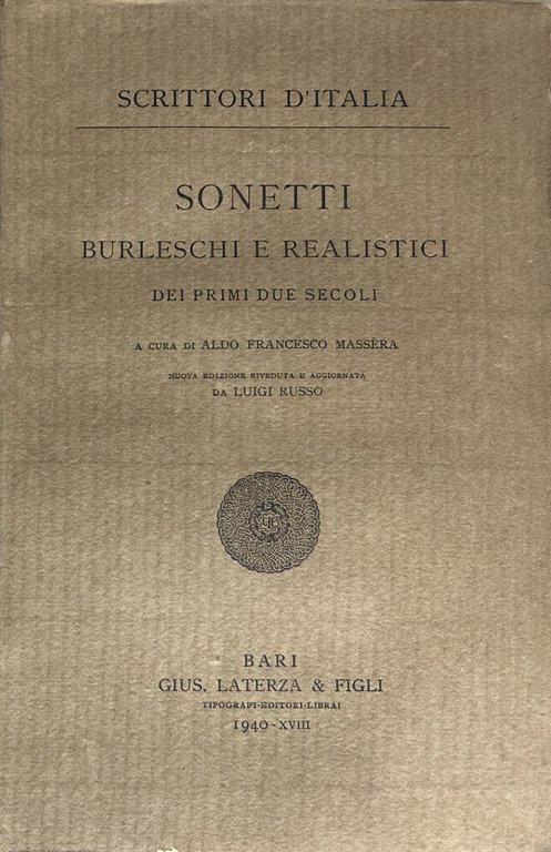 Sonetti burleschi e realistici dei primi due secoli. A cura … | Immagine Gallery 2