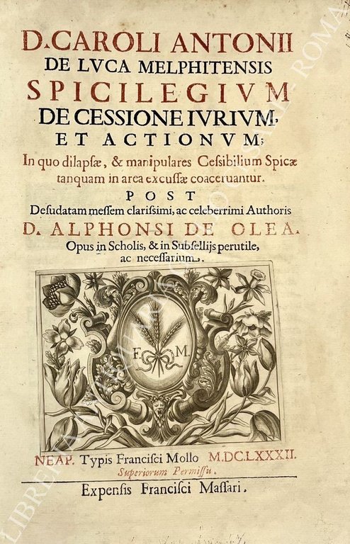 Spicilegium de cessione iurium, et actionum; In quo dilapsae, & … | Immagine Gallery 2