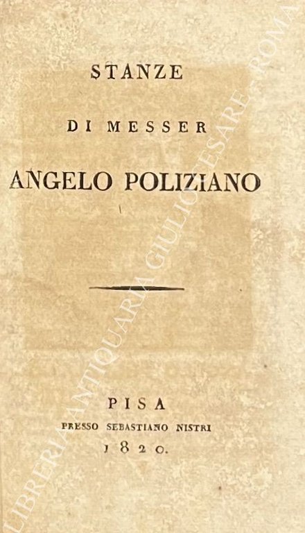 Stanze di Messer Angelo Poliziano | Immagine Gallery 2