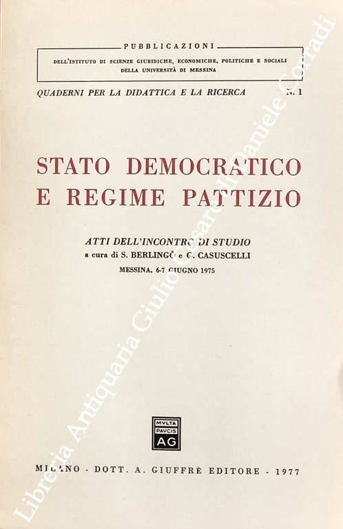 Stato democratico e regime pattizio. Atti dell'incontro di studio. A … | Immagine Gallery 2
