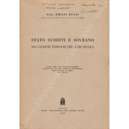 Stato sudditi e sovrano nei giuristi tedeschi del XVIII secolo | Immagine principale