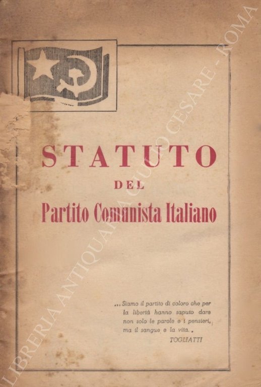 Statuto del Partito Comunista Italiano (Approvato dal V Congresso Nazionale … | Immagine Gallery 2