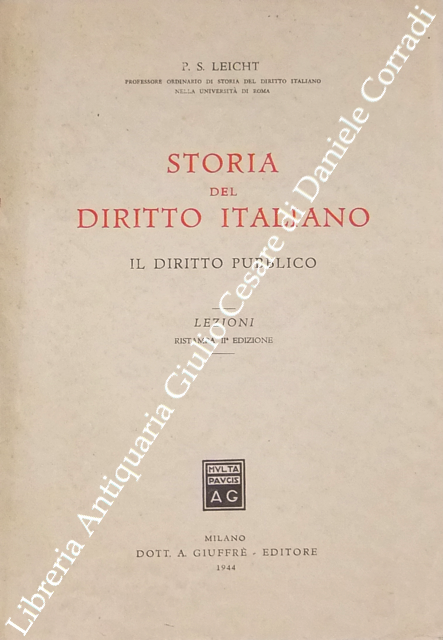 Storia del diritto italiano - Il diritto pubblico. Lezioni | Immagine Gallery 2