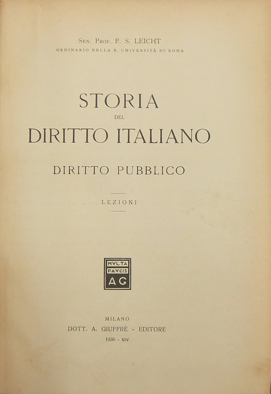 Storia del diritto italiano. Diritto pubblico. Lezioni | Immagine Gallery 2