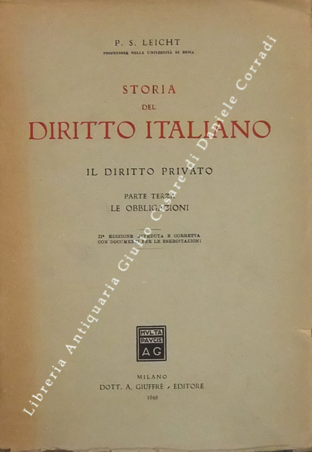 Storia del diritto italiano. Il diritto privato. Parte terza - … | Immagine Gallery 2