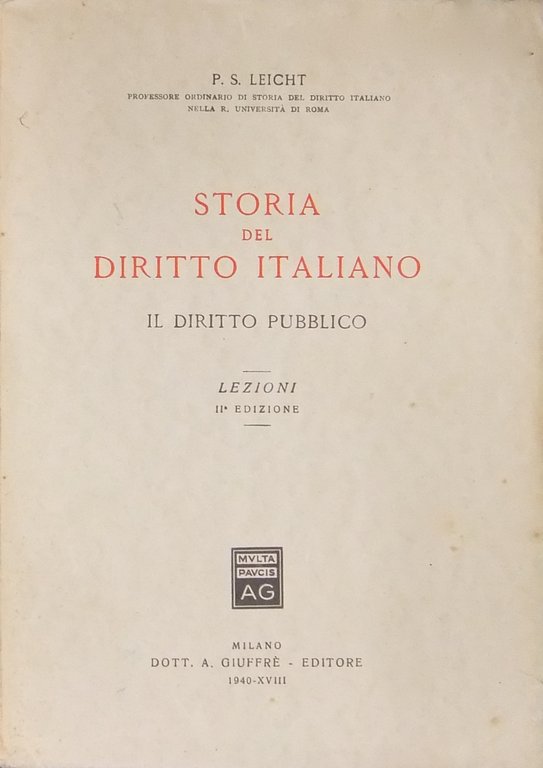 Storia del diritto italiano. Il diritto pubblico. Lezioni | Immagine Gallery 2