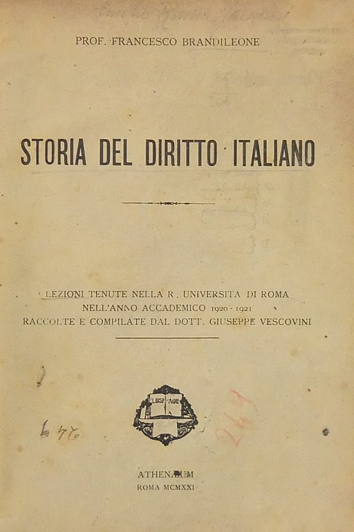 Storia del diritto italiano. Lezioni tenute nella R. Università di … | Immagine Gallery 2