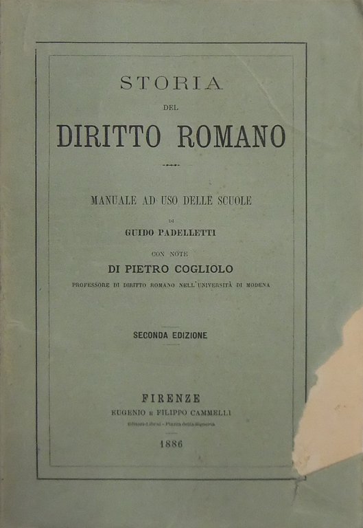 Storia del diritto romano. Manuale ad uso delle scuole. Con … | Immagine Gallery 2