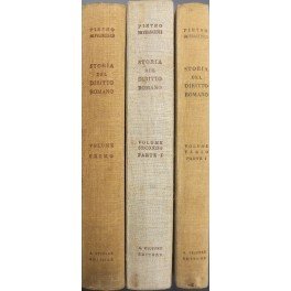 Storia del diritto romano. Vol. I, vol. II parte I, …