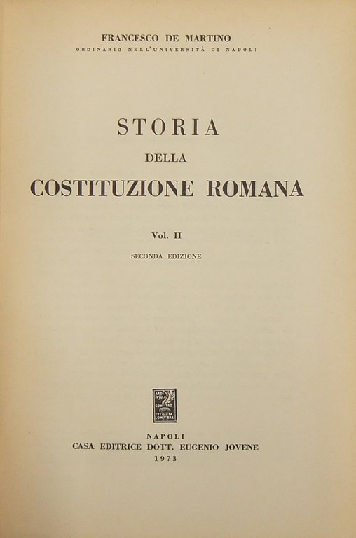 Storia della Costituzione romana. Vol. II | Immagine Gallery 2