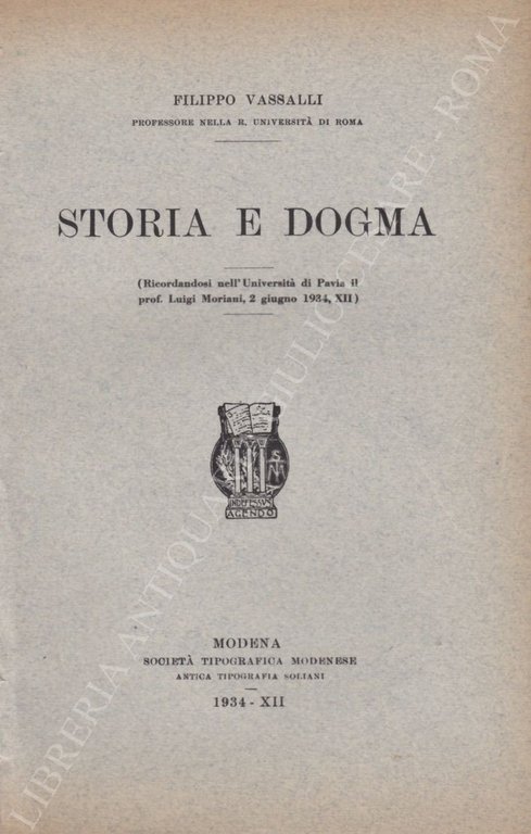 Storia e dogma (Ricordandosi nell'Università di Pavia il prof. Luigi … | Immagine Gallery 2