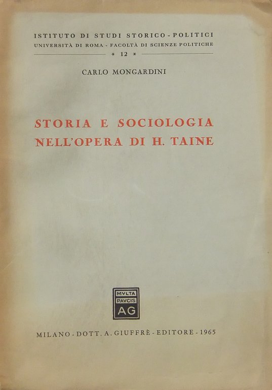 Storia e sociologia nell'opera di H. Taine | Immagine Gallery 2