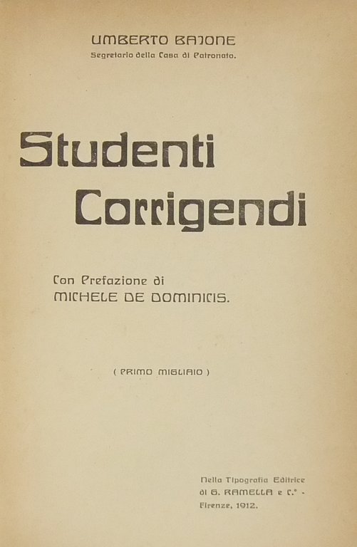 Studenti corrigendi. Con prefazione di Michele De Dominicis | Immagine Gallery 2