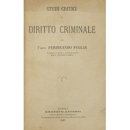 Studi critici di diritto criminale