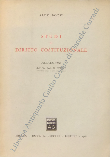 Studi di diritto costituzionale. Prefazione dell'Onorevole Professore G. Leone | Immagine Gallery 2