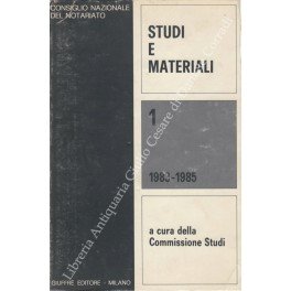 Studi e materiali. Vol. I - 1983-1985