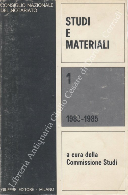 Studi e materiali. Vol. I - 1983-1985 | Immagine Gallery 2