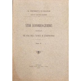 Studi economico-giuridici. Pubblicati per cura della Facoltà di Giurisprudenza della …