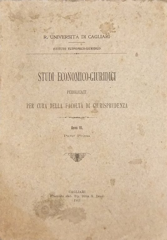 Studi economico-giuridici. Pubblicati per cura della Facoltà di Giurisprudenza della … | Immagine Gallery 2