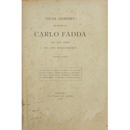 Studi giuridici in onore di Carlo Fadda pel XXV anno … | Immagine principale