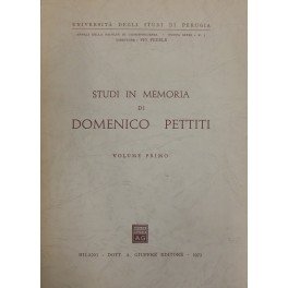 Studi in memoria di Domenico Pettiti