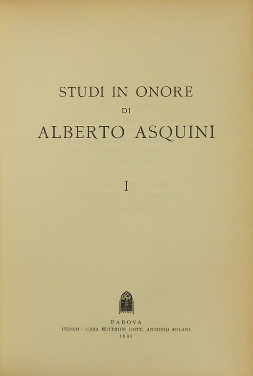 Studi in onore di Alberto Asquini. Vol. I | Immagine Gallery 2