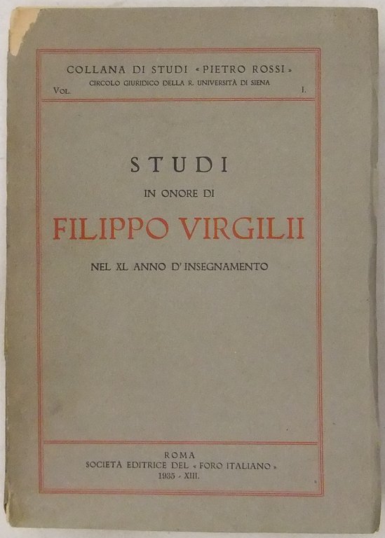 Studi in onore di Filippo Virgilii nel XL Anno d'insegnamento | Immagine Gallery 2